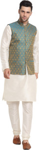 kraft india Men Kurta Churidar Ethnic Jacket Set
