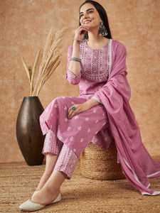 Janica Women Kurti Pant Dupatta Set