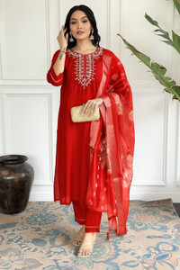 GS TAJ FASHION Women Kurta Pant Dupatta Set