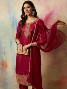 VredeVogel Women Kurta Pant Dupatta Set