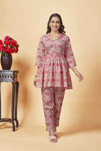 Ridham Women Crop Top Pant Set