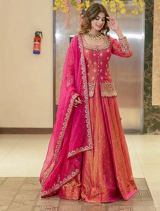 PILUDI Women Kurta Skirt Dupatta Set