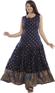 VENUSY Women Ethnic Top Skirt Set