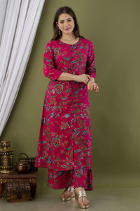 ASLANI Women Kurti Palazzo Set