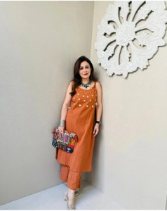 AK FUSION Women Kurta Palazzo Set
