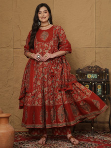 KIMAYRA Women Kurta Palazzo Attached Dupatta Set