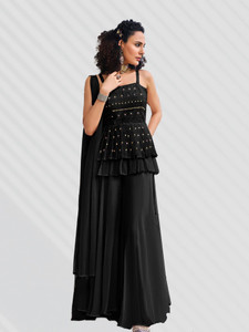 SANCIA Women Ethnic Top Palazzo Set