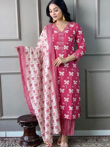 RICF ROYALS INDIA FASHION COLLECTION Women Kurti Pant Dupatta Set