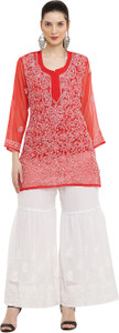 FAWOMENT Women Kurta Sharara Set