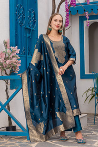 PRITITEX Women Kurti Pant Dupatta Set