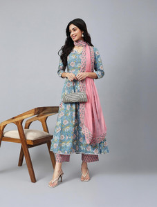 NSG Women Kurta Palazzo Dupatta Set