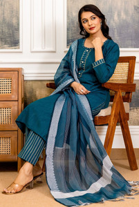 BILANZA Women Kurti Pant Dupatta Set