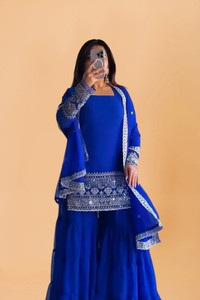 styflora Women Kurta Sharara Dupatta Set
