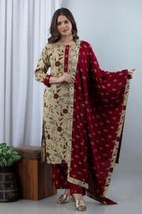 PHYSIL Women Kurta Palazzo Dupatta Set