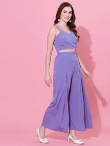 Selvia Women Two Piece Dress Purple Maxi/Full Length Dress