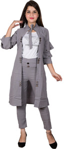 PERFECTPIVOT Women Ethnic Top Pant Ethnic Jacket Set