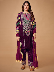 odette Women Kurta Pant Dupatta Set