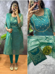 FILLWORKS Women Ethnic Top Dupatta Set