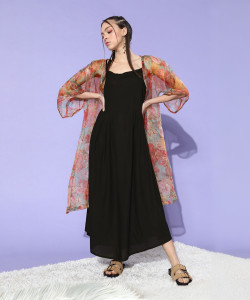 InWeave Women Kurta Ethnic Jacket Set