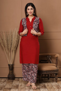Aivira Women Kurta Pant Ethnic Jacket Set