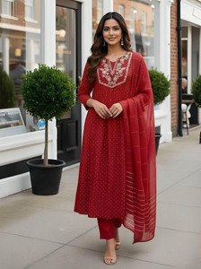 New Ethnic 4 You Women Kurta Pant Dupatta Set