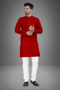 CRYSTALREVENUE Men Kurta Pyjama Set