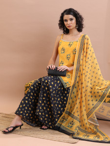 KETCH Women Kurta Sharara Dupatta Set