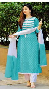 FashionKing Women Kurti Pant Attached Dupatta Set