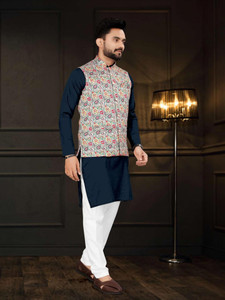 Metro Traders Men Kurta Pyjama Ethnic Jacket Set