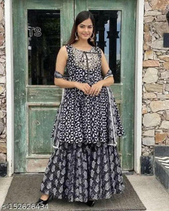 sanvi Women Kurta Sharara Dupatta Set