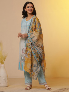Aurelia Women Kurta Palazzo Dupatta Set