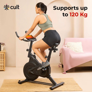 FITKIT by Cult FK7002 Spin Bike | 6Kg Flywheel | Max Weight:120 kg Spinner Exercise Bike