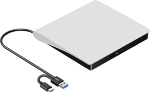BKC Portable External DVD Drive – USB 3.0 & Type-C CD/DVD +/-RW Burner External DVD Writer