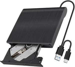 atdaraz 2 IN 1 USB 3.0 Type-C External CD DVD-RW Writer Drive Burner Reader Player PC External DVD Writer
