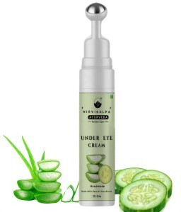 NIRVIKALPA AYURVEDA Under Eye Dark Circle Cream, Reduces Puffiness, Hydrates & Brightens for a Fresh
