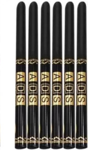 Quitzel Water Proof Perfect Eyeliner Combo ( Pack of 6 ) 6.3 g