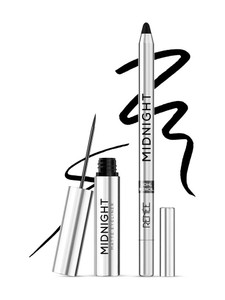 Renee Midnight Kajal Eyeliner Duo, Dark Black, Long-Lasting, Smudge & Waterproof 1.5g 2.5 ml