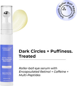 Conscious Chemist Retinol Peptide Eye Cream with Massage Roller | Dark Circle Care