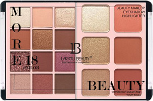 Lakyou Beauty 3 in 1 Palette | 18 Colors | Eyeshadow, Highlighter, Blusher 56 g