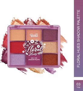 ग्लैम21 Floral Hues 9in1 Eyeshadow Palette | Super-blendable, Smudge-proof 7.2 g