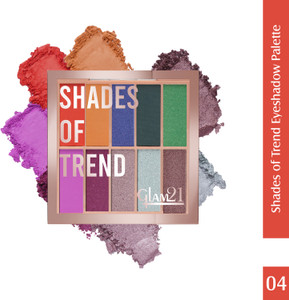 Glam21 Cosmetics Shades Of Trend Eyeshadow Palette - Natural, Warm Rust or Dreamy Glossy Hues 12 g
