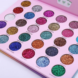 Facejewel 30 Colors Glitter Eyeshadow Palette Ultra Pigmented Eye Shadow Long Lasting 30 g
