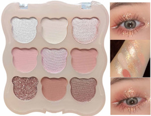 GULGLOW99 9 colors glitter eyeshadow palette makeup palette matte high pigment color 12 g