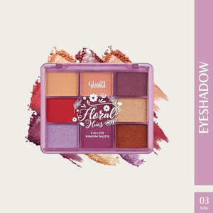 Glam21 Floral Hues 9in1 Eyeshadow Palette | Super-blendable, Smudge-proof 7.2 g