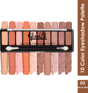 Glam21 Cosmetics 10 Color Eyeshadow Palette - Soft Matte & Creamy Shimmer in Just One Swipe 8.8 g