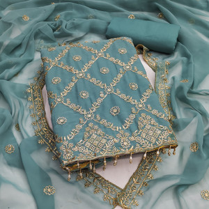 Jasol NX Georgette Embroidered Salwar Suit Material