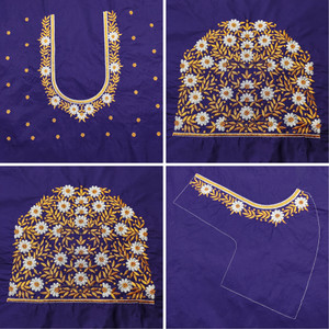 RAJVILASH Art Silk Embroidered Blouse Material