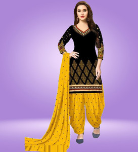 AYKA CLOTHINGS Crepe Floral Print Salwar Suit Material