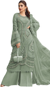 IYALAFAB Georgette Embroidered Salwar Suit Material