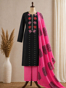 REET MAHAL Wool Embroidered Salwar Suit Material
